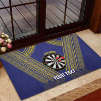 Personalised Niue Darts Rubber Doormat Dart Board Hiapo Pattern - Polynesian Pride