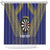 Personalised Niue Darts Shower Curtain Dart Board Hiapo Pattern - Polynesian Pride