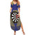 Personalised Niue Darts Summer Maxi Dress Dart Board Hiapo Pattern - Polynesian Pride