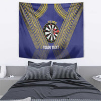 Personalised Niue Darts Tapestry Dart Board Hiapo Pattern - Polynesian Pride
