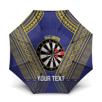 Personalised Niue Darts Umbrella Dart Board Hiapo Pattern - Polynesian Pride