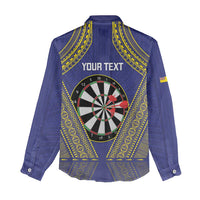 Personalised Niue Darts Women Casual Shirt Dart Board Hiapo Pattern - Polynesian Pride