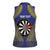 Personalised Niue Darts Women Sleeveless Polo Shirt Dart Board Hiapo Pattern - Polynesian Pride