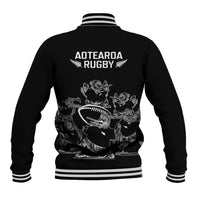New Zealand Silver Fern Rugby Baseball Jacket Haka Aotearoa Kiwi Dance LT14 - Polynesian Pride