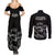 New Zealand Silver Fern Rugby Couples Matching Summer Maxi Dress and Long Sleeve Button Shirt Haka Aotearoa Kiwi Dance LT14 - Polynesian Pride