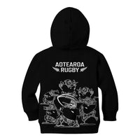 New Zealand Silver Fern Rugby Kid Hoodie Haka Aotearoa Kiwi Dance LT14 - Polynesian Pride