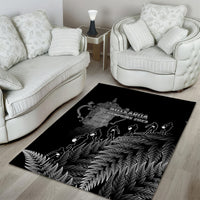 Custom New Zealand Silver Fern Rugby Area Rug All Black Go Champions 2023 With Trophy Proud LT14 - Polynesian Pride