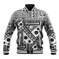 Black Bula Fiji Baseball Jacket Unique Masi Tapa Pattern LT14 Unisex Black - Polynesian Pride