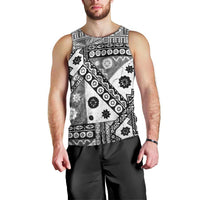 Black Bula Fiji Men Tank Top Unique Masi Tapa Pattern LT14 - Polynesian Pride