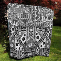 Black Bula Fiji Quilt Unique Masi Tapa Pattern LT14 - Polynesian Pride