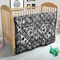 Black Bula Fiji Quilt Unique Masi Tapa Pattern LT14 - Polynesian Pride