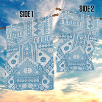 Blue Bula Fiji Garden Flag Unique Masi Tapa Pattern LT14 - Polynesian Pride