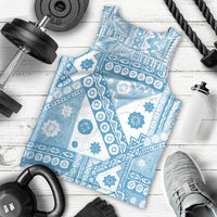Blue Bula Fiji Men Tank Top Unique Masi Tapa Pattern LT14 - Polynesian Pride