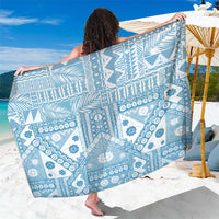 Blue Bula Fiji Sarong Unique Masi Tapa Pattern