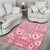 Pink Bula Fiji Area Rug Unique Masi Tapa Pattern
