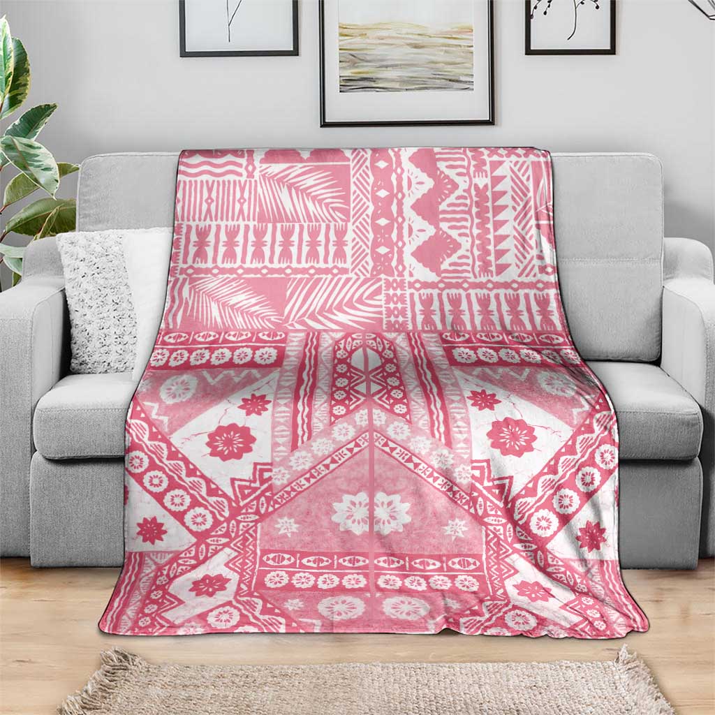 Pink Bula Fiji Blanket Unique Masi Tapa Pattern LT14 - Polynesian Pride