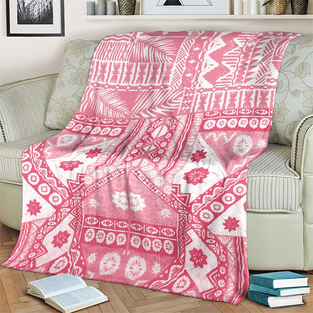 Pink Bula Fiji Blanket Unique Masi Tapa Pattern LT14 - Polynesian Pride