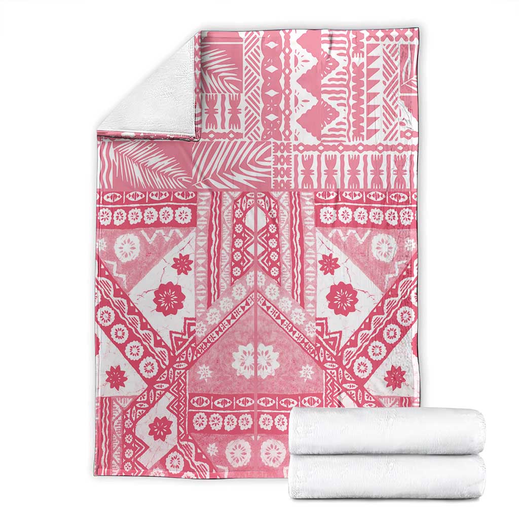 Pink Bula Fiji Blanket Unique Masi Tapa Pattern LT14 - Polynesian Pride