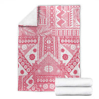 Pink Bula Fiji Blanket Unique Masi Tapa Pattern LT14 - Polynesian Pride