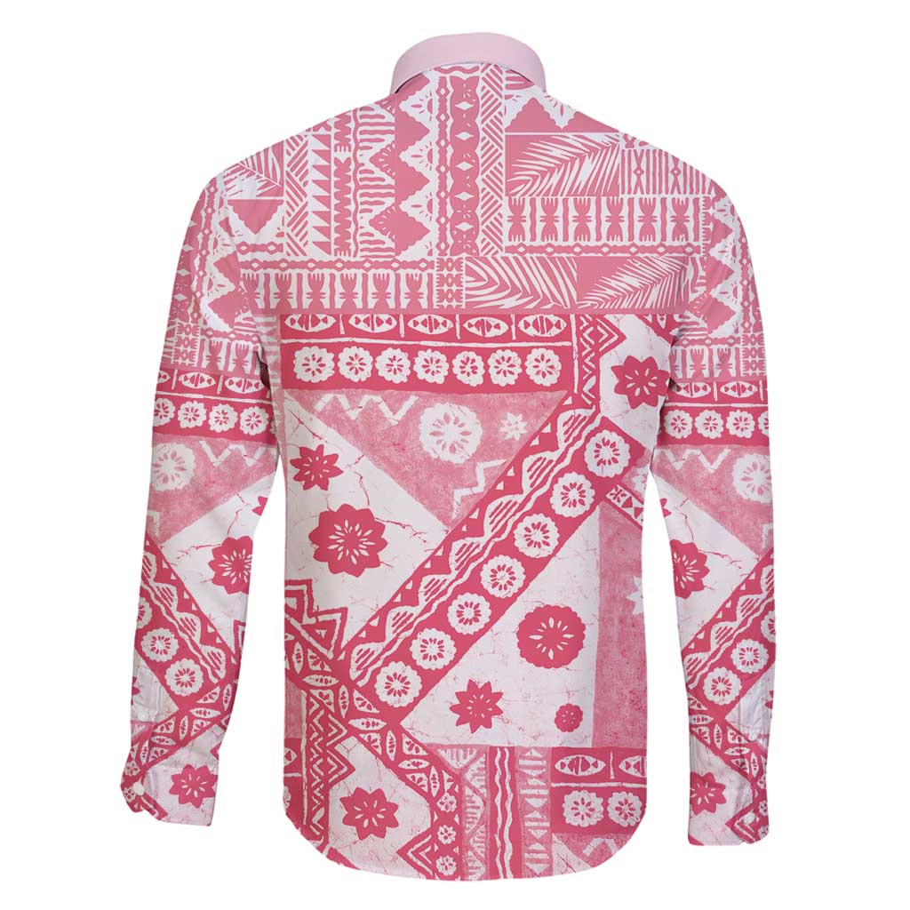 Pink Bula Fiji Family Matching Puletasi and Hawaiian Shirt Unique Masi Tapa Pattern