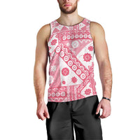 Pink Bula Fiji Men Tank Top Unique Masi Tapa Pattern LT14 - Polynesian Pride