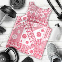 Pink Bula Fiji Men Tank Top Unique Masi Tapa Pattern LT14 - Polynesian Pride