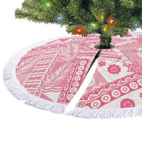 Pink Bula Fiji Tree Skirt Unique Masi Tapa Pattern