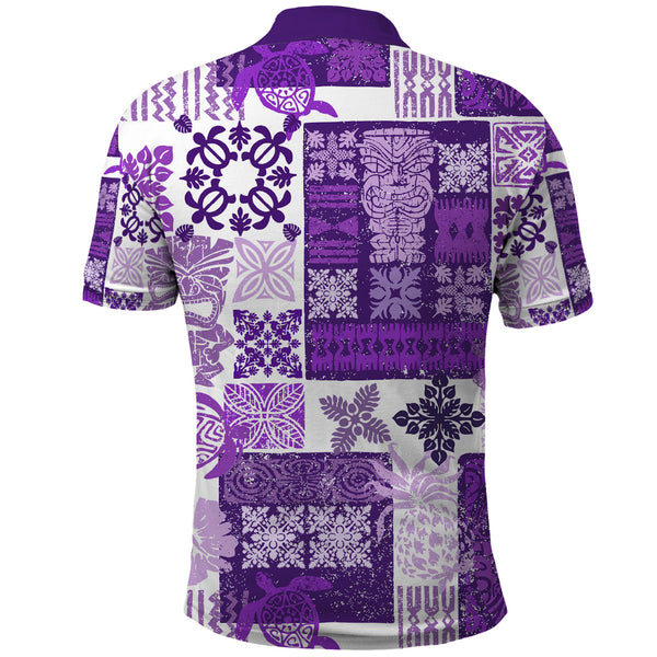Hawaii Summer Hawaiian Shirt Mix Polynesian Purple LT6