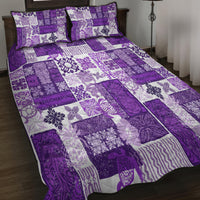 Hawaiian Quilt Quilt Bed Set Tiki Tropical Retro Purple Version LT14 - Polynesian Pride