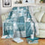 Hawaiian Quilt Blanket Tiki Tropical Retro Dark Cyan Version LT14 - Polynesian Pride
