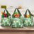 Hawaiian Quilt Grocery Bag Tiki Tropical Retro Green Version