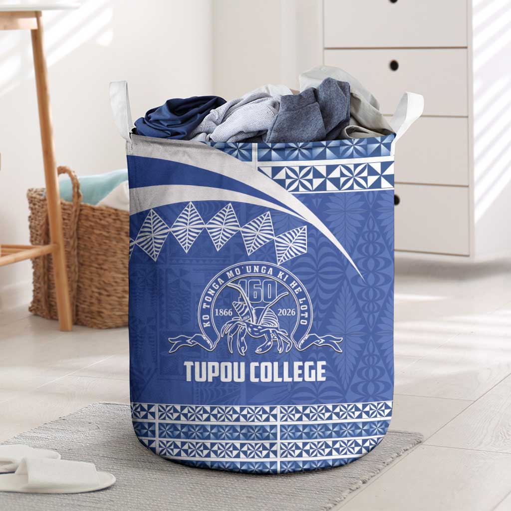 Tonga Tupou College Toloa Laundry Basket 160 Years Anniversary Tongan Ngatu Pattern