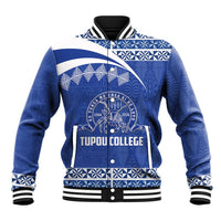 Personalised Tonga Tupou College Toloa Baseball Jacket 160 Years Anniversary Tongan Ngatu Pattern