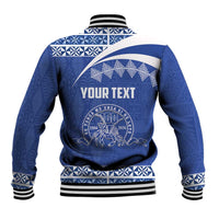 Personalised Tonga Tupou College Toloa Baseball Jacket 160 Years Anniversary Tongan Ngatu Pattern