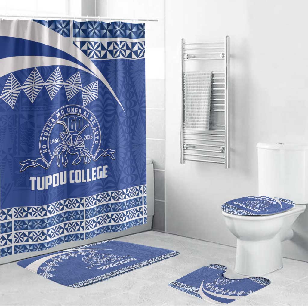 Tonga Tupou College Toloa Bathroom Set 160 Years Anniversary Tongan Ngatu Pattern