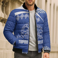 Personalised Tonga Tupou College Toloa Bomber Puffer Jacket 160 Years Anniversary Tongan Ngatu Pattern