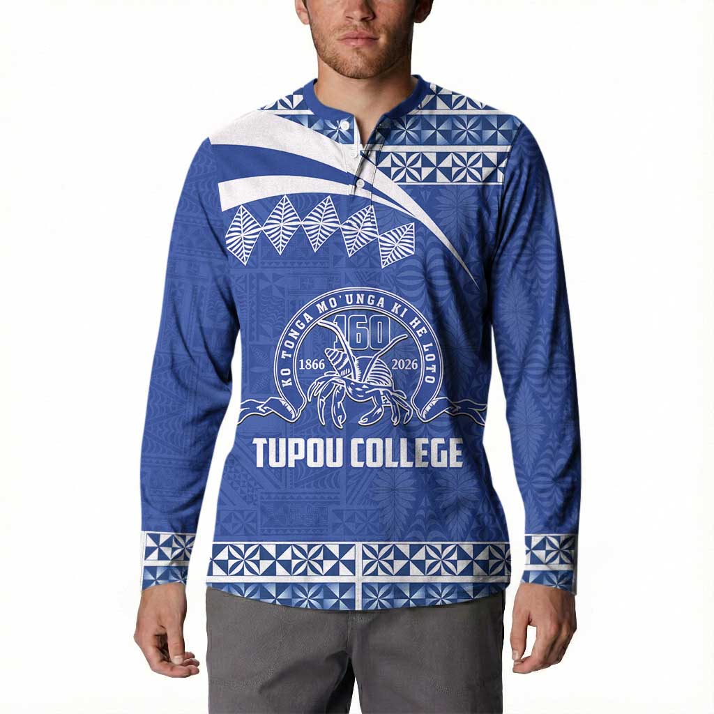 Personalised Tonga Tupou College Toloa Button Sweatshirt 160 Years Anniversary Tongan Ngatu Pattern