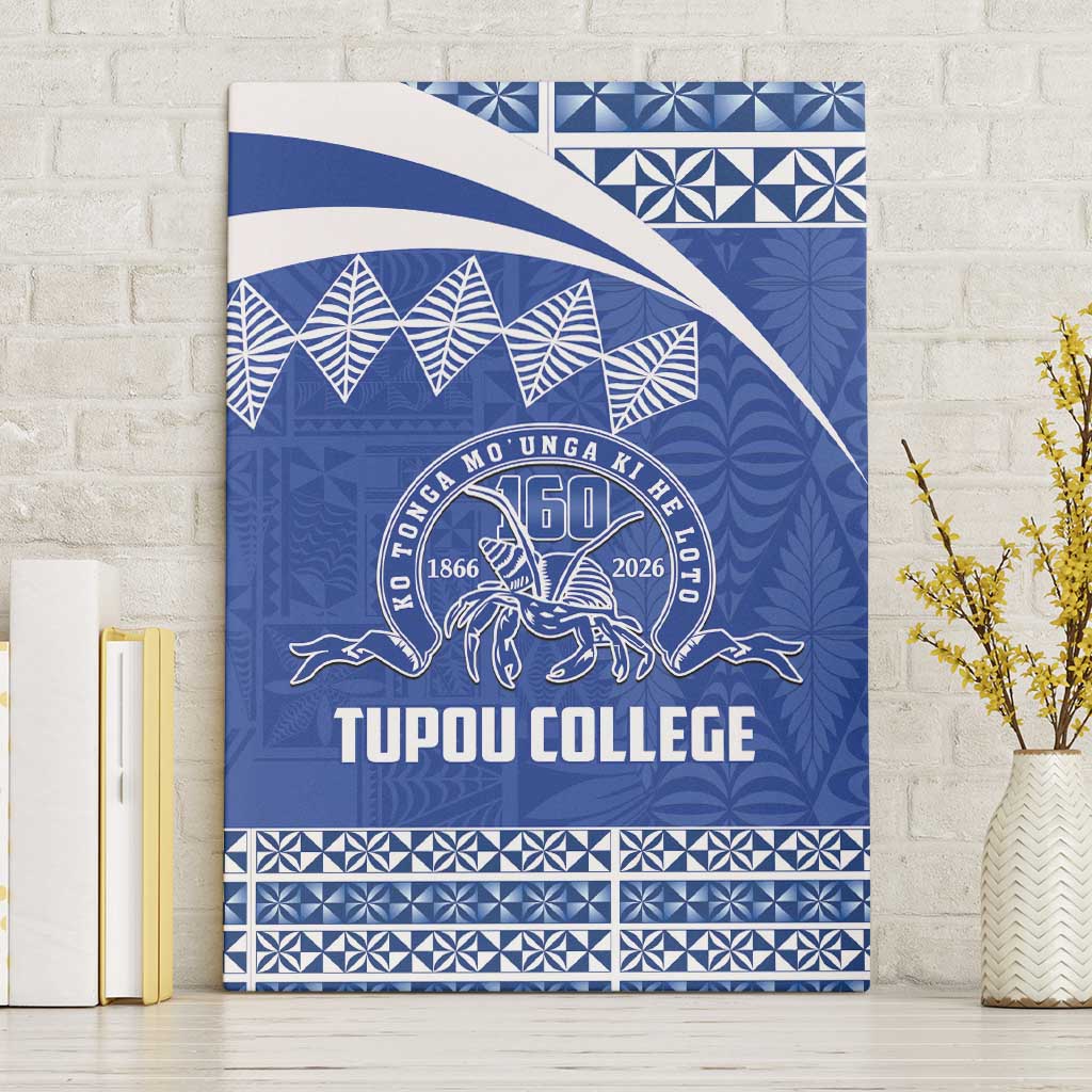 Tonga Tupou College Toloa Canvas Wall Art 160 Years Anniversary Tongan Ngatu Pattern