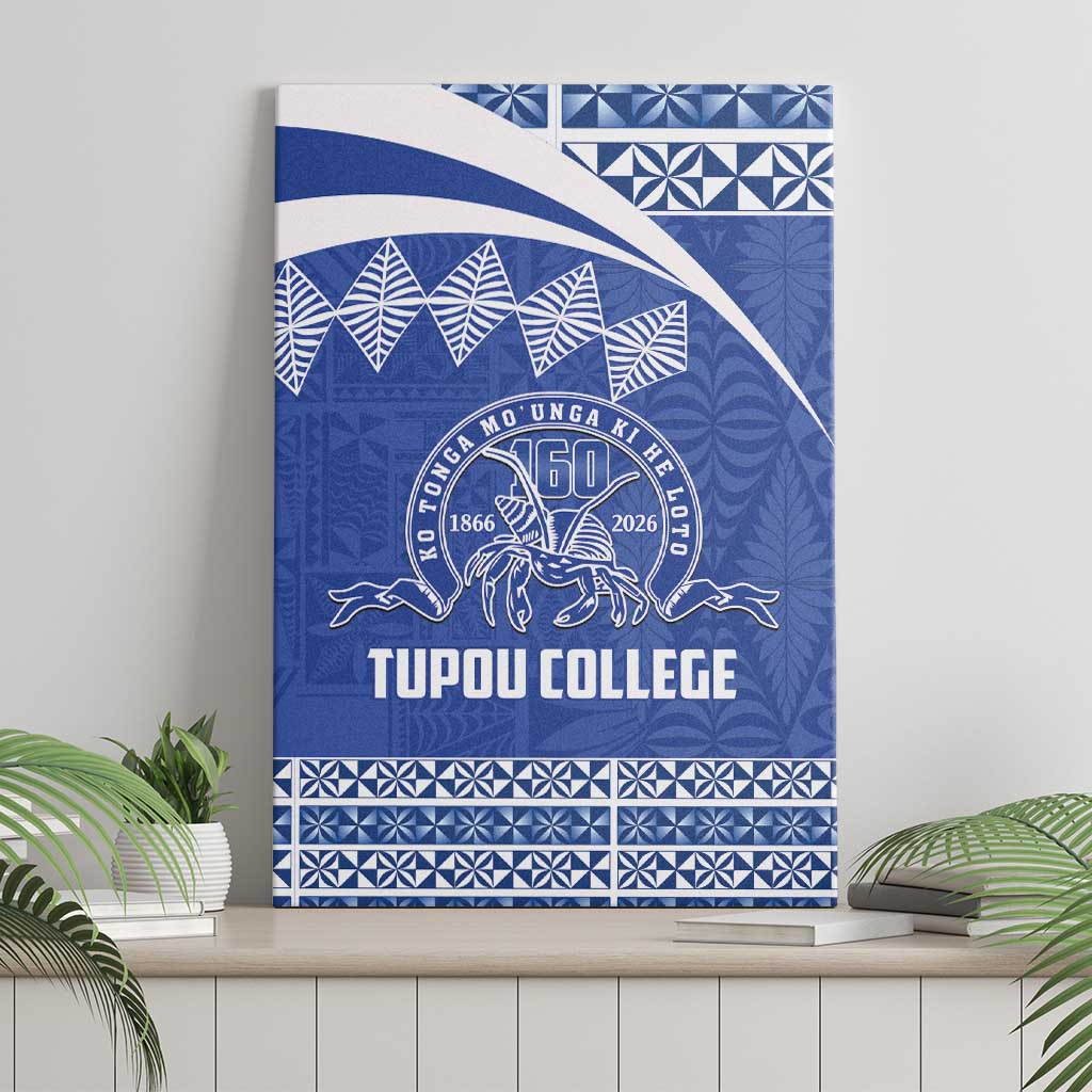 Tonga Tupou College Toloa Canvas Wall Art 160 Years Anniversary Tongan Ngatu Pattern