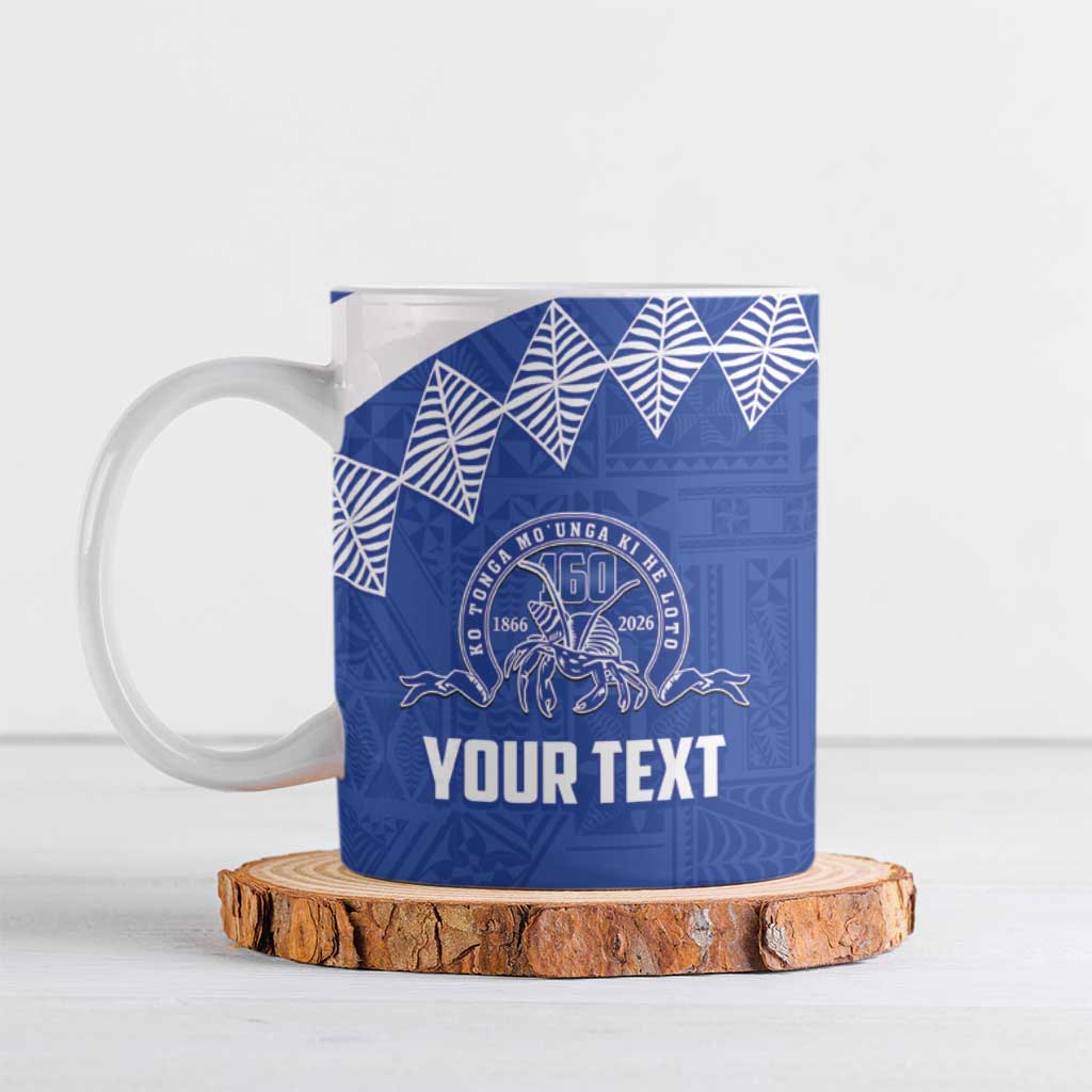 Personalised Tonga Tupou College Toloa Ceramic Mug 160 Years Anniversary Tongan Ngatu Pattern
