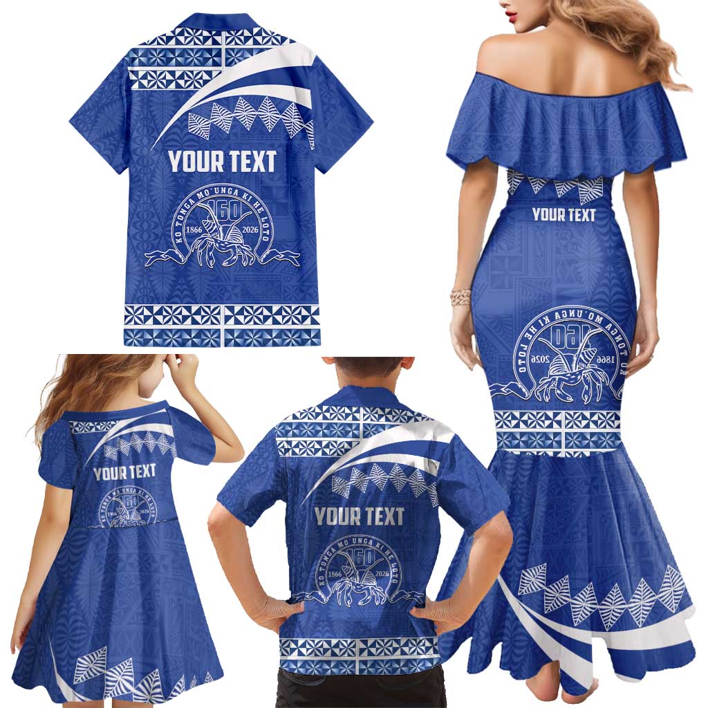 Personalised Tonga Tupou College Toloa Family Matching Mermaid Dress and Hawaiian Shirt 160 Years Anniversary Tongan Ngatu Pattern