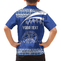 Personalised Tonga Tupou College Toloa Family Matching Off The Shoulder Long Sleeve Dress and Hawaiian Shirt 160 Years Anniversary Tongan Ngatu Pattern