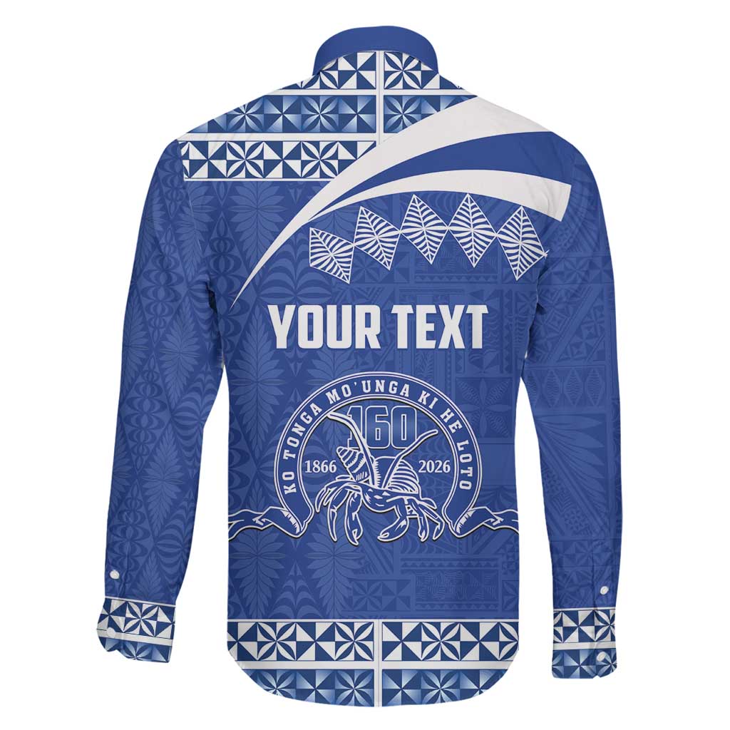 Personalised Tonga Tupou College Toloa Family Matching Off Shoulder Short Dress and Hawaiian Shirt 160 Years Anniversary Tongan Ngatu Pattern LT14 - Polynesian Pride