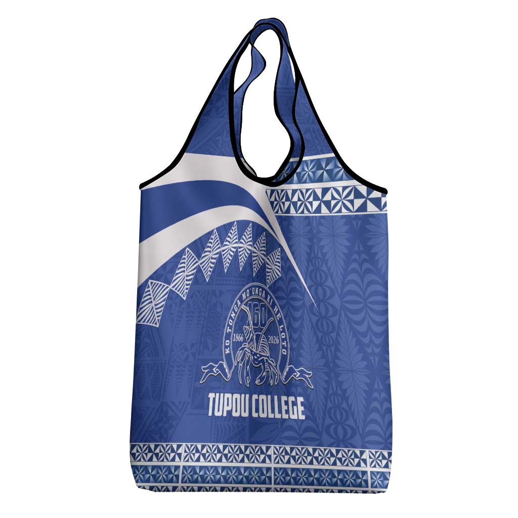 Tonga Tupou College Toloa Grocery Bag 160 Years Anniversary Tongan Ngatu Pattern