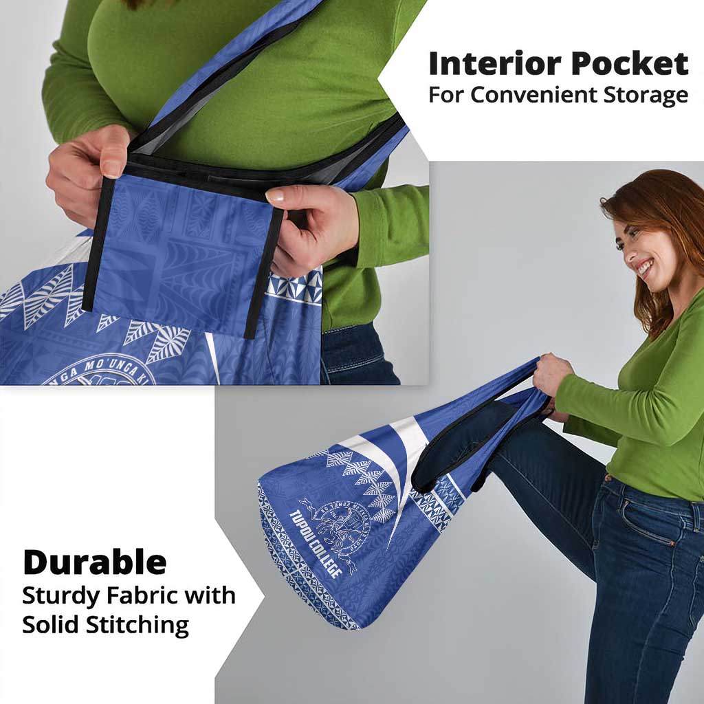 Tonga Tupou College Toloa Grocery Bag 160 Years Anniversary Tongan Ngatu Pattern