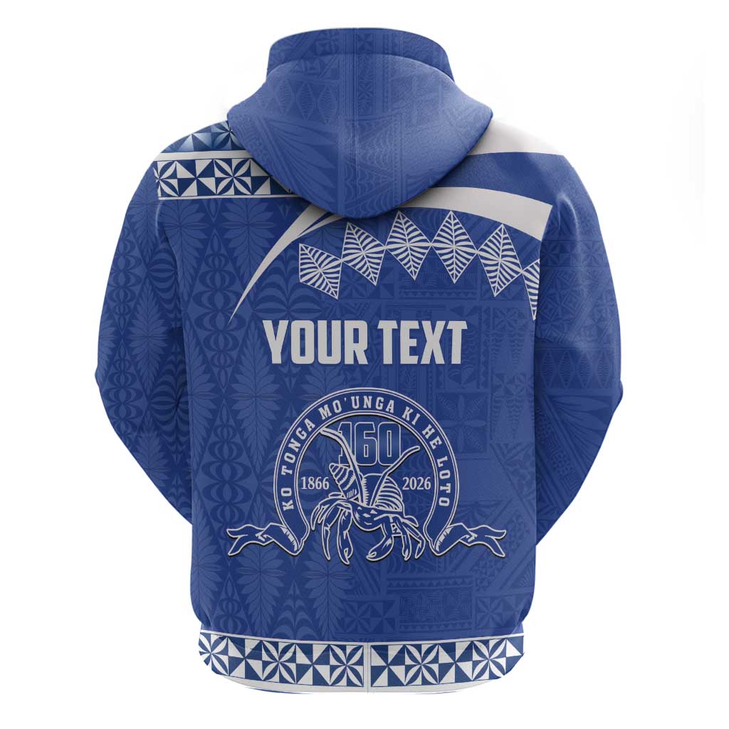 Personalised Tonga Tupou College Toloa Hoodie 160 Years Anniversary Tongan Ngatu Pattern