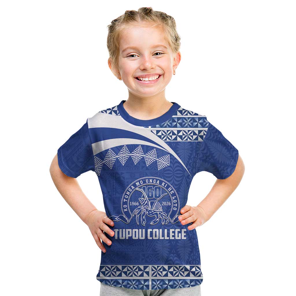 Personalised Tonga Tupou College Toloa Kid T Shirt 160 Years Anniversary Tongan Ngatu Pattern