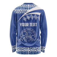 Personalised Tonga Tupou College Toloa Long Sleeve Shirt 160 Years Anniversary Tongan Ngatu Pattern