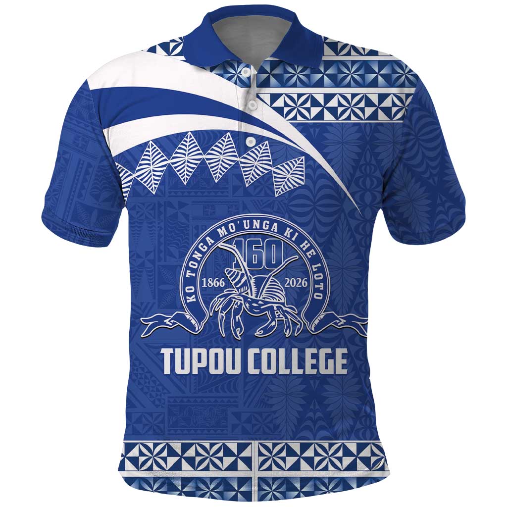 Personalised Tonga Tupou College Toloa Polo Shirt 160 Years Anniversary Tongan Ngatu Pattern