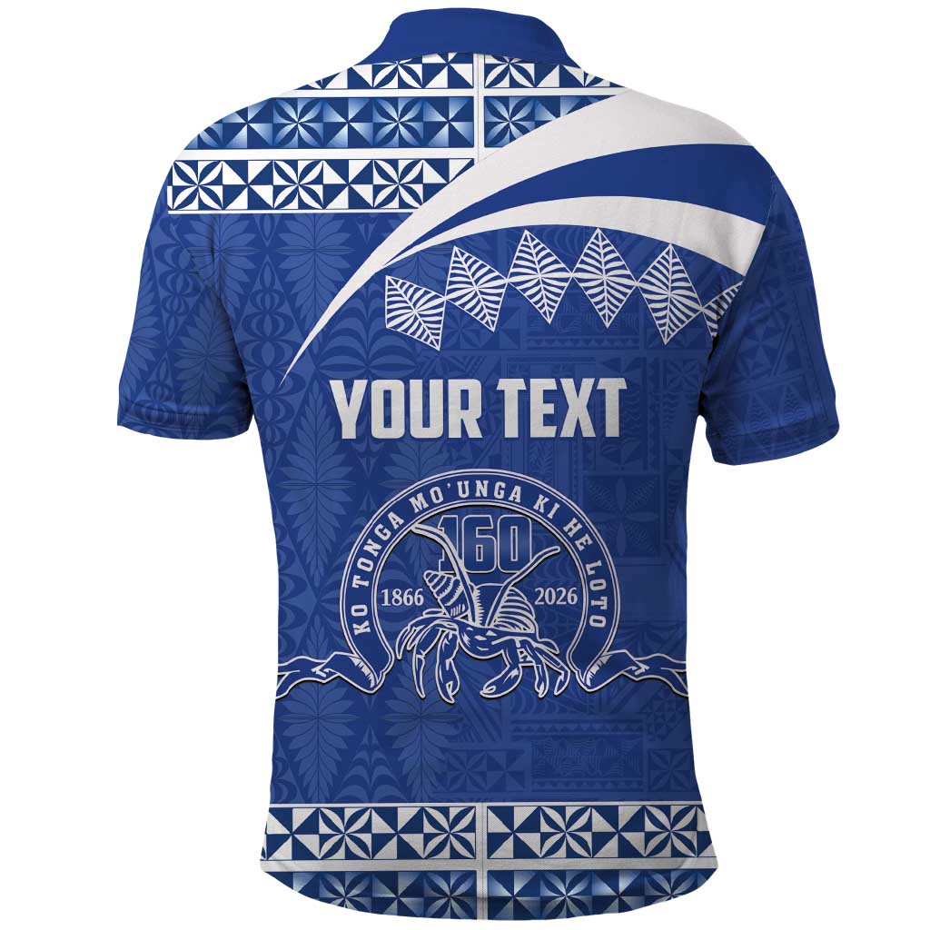 Personalised Tonga Tupou College Toloa Polo Shirt 160 Years Anniversary Tongan Ngatu Pattern